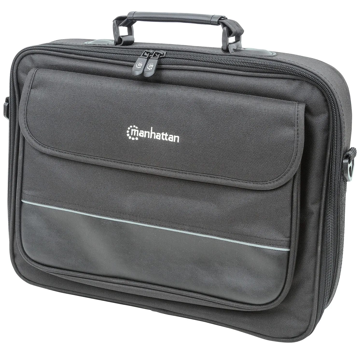 Manhattan 421430 Times Square 15.4 Widescreen Laptop Briefcase - Top L