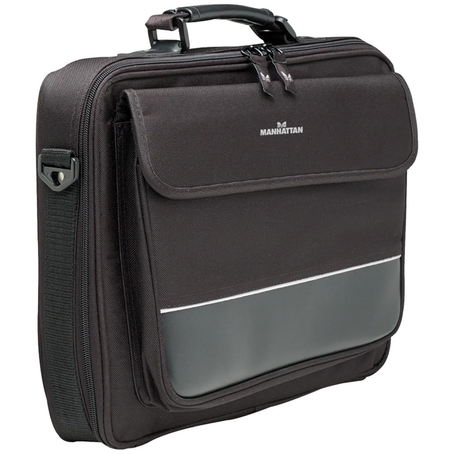 Manhattan 421430 Times Square 15.4 Widescreen Laptop Briefcase - Top L