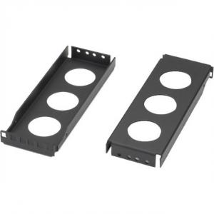 Black REB2-2U-3 Rail Extension Bracket Kit 2u 3