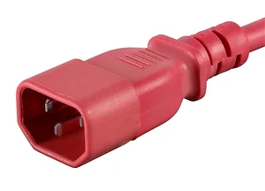 33615 | Monoprice 4ft Red Extension Cord - Heavy Duty Power