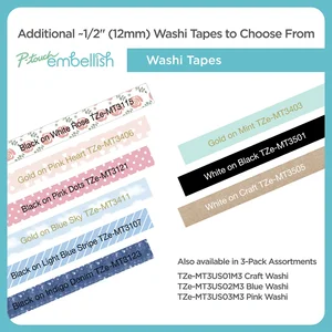 TZEMT3US03M3 | Brother P-touch Embellish 3-Pack Washi Tape