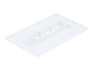 6729 | Monoprice 3-Hole Keystone Wall Plate - White Finish