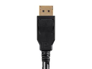 Monoprice 37920 Braided Displayport 1.4 Cable_ 6ft_ Gray