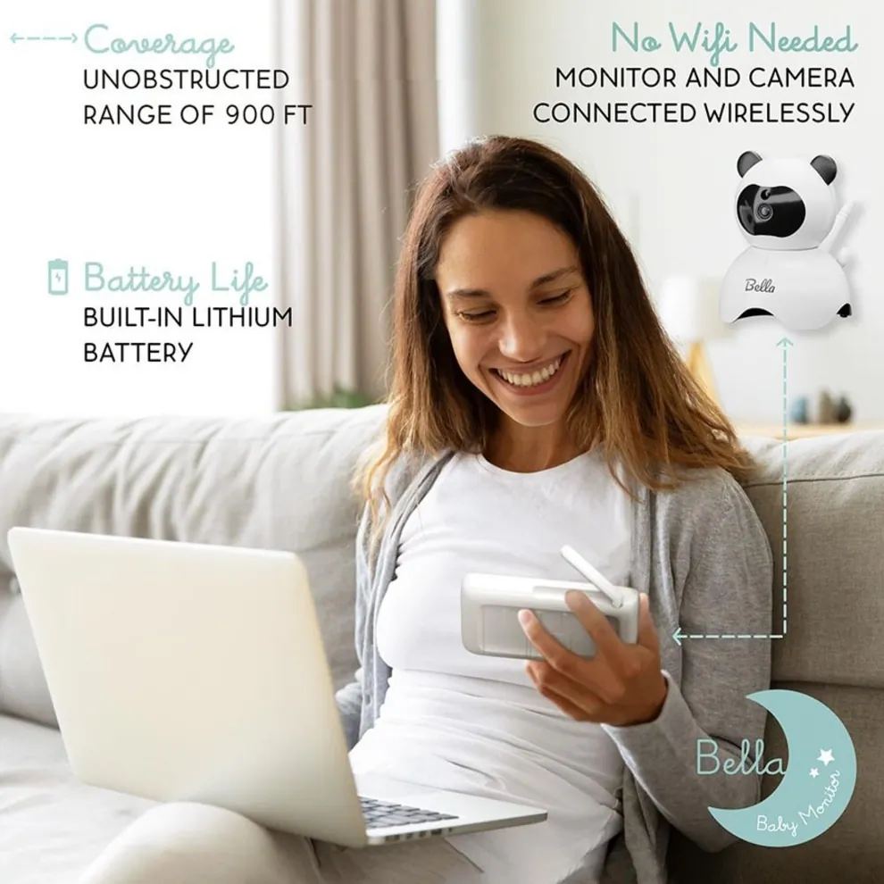 Dockwell BM-DXR801-MC2 Bella Video Baby Monitor 5in