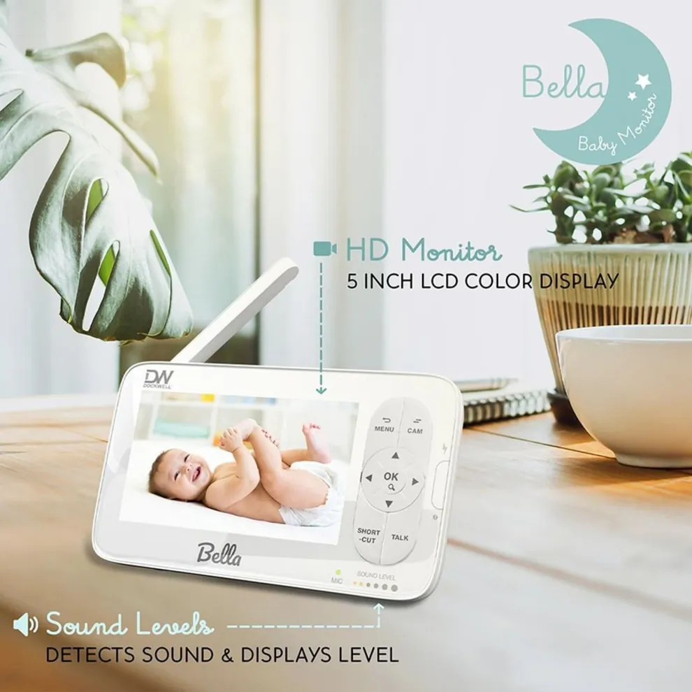 Dockwell BM-DXR801-MC2 Bella Video Baby Monitor 5in