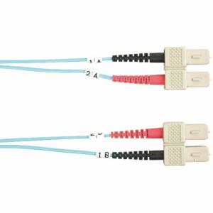 Black FO10G-003M-SCSC Fiber Patch Cable 3m 10 Gig Sc To Sc Aqu