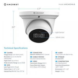 Amcrest AMC4KDM6-W 4k Analog Dome Camera