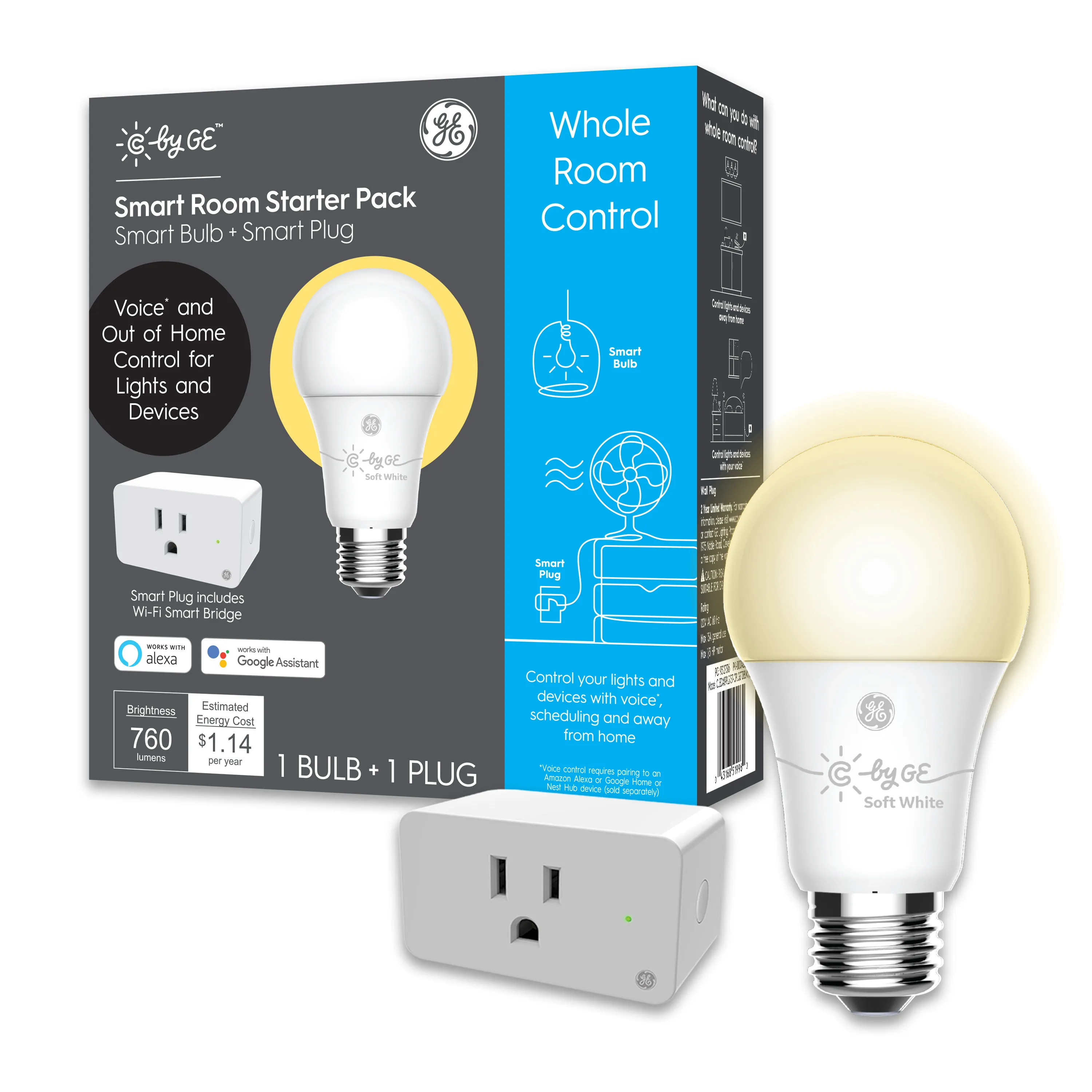 Savant 93127316 Smart Plug + Sw A19 Smart Bulb