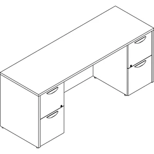 LLR PC2472GE | Lorell Prominence 2.0 Gray Elm Laminate Desk