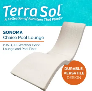 Swimways 6052210 Sonoma Chaise Lounge White