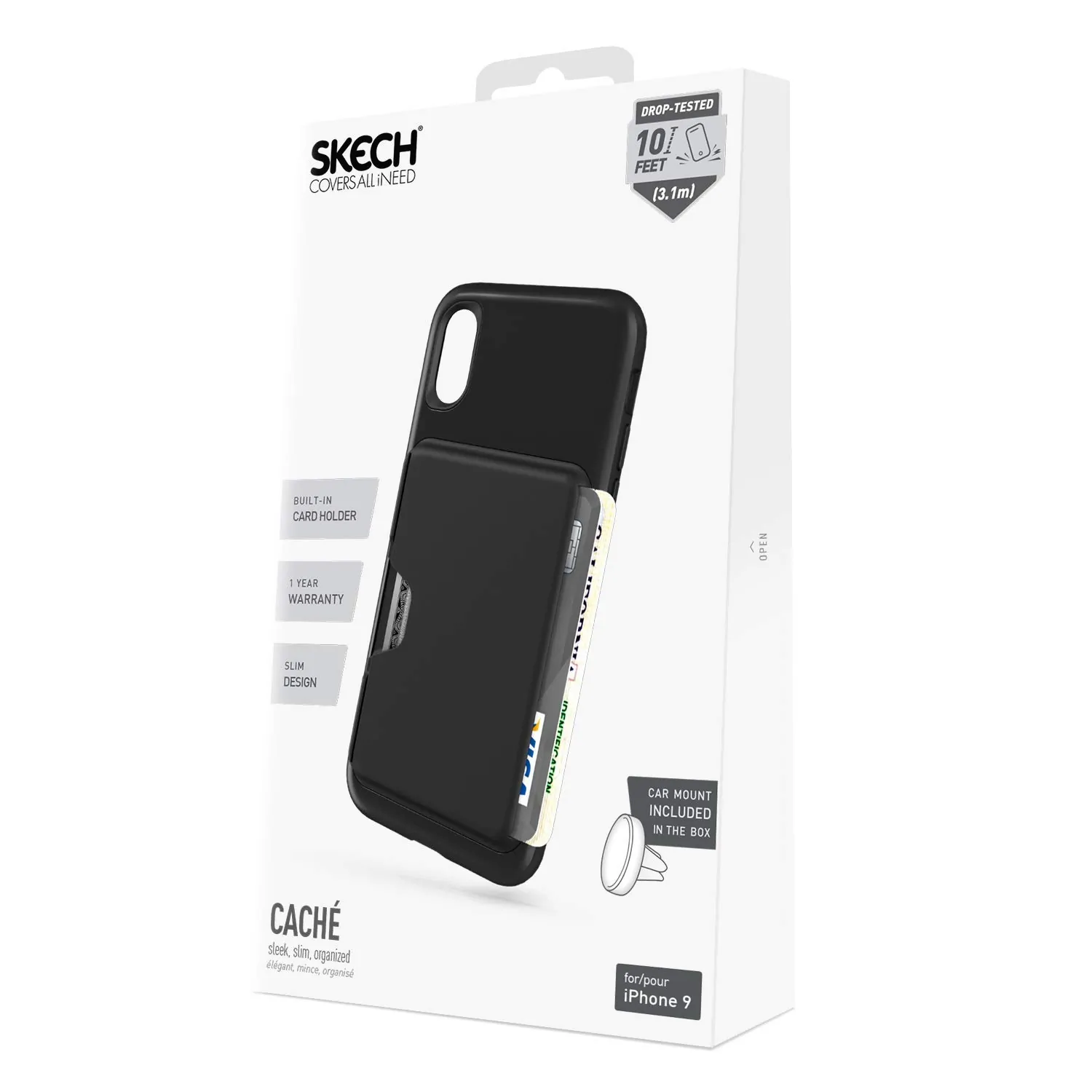 Skech SK81-CHE-BLK Cache For Iphone Xr Black Sleek