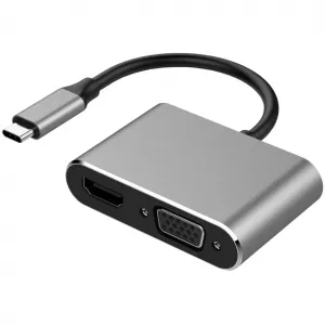 4xem 4XUSBCHUB05 4k Usb-c Dock With Hdmi, Vga, And Pd Power Delivery