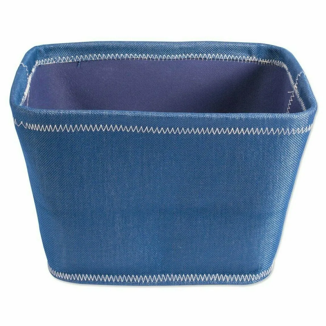 Dii CAMZ37619S Set Of 2 Navy Blue Fabric Storage Bins With Stitching D