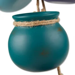 Accent 4506335 Elegant Blue Toned Hanging Pots For Home Decor