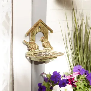 Accent 4506243 Wall-mounted House Design Cast Iron Bird Feeder