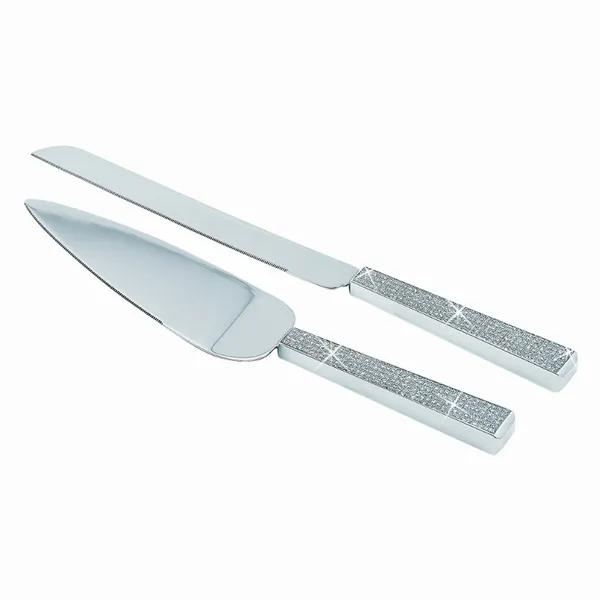 Creative 3956 Glitter Galore Cake Knifeserver Set, Nickel Plated