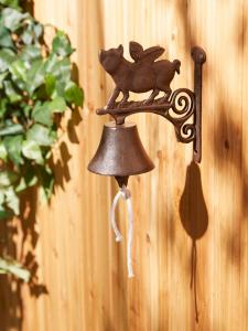 Accent 4506249 Wall-mounted Cast Iron Pig With Wings Bell