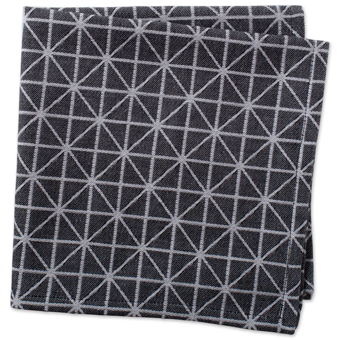 Dii CAMZ38705S Black And White Geometric Cloth Napkins - Set Of 6