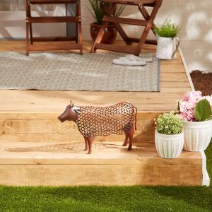 Accent 4506391 Chicken Wire Cow Sculpture