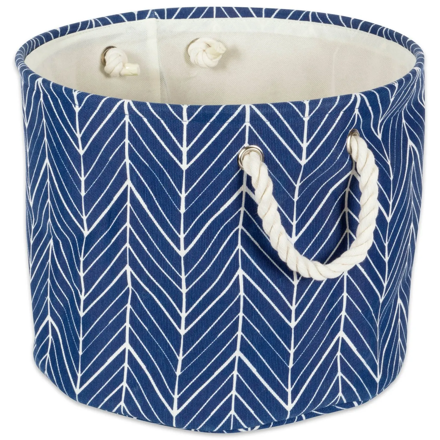 Dii CAMZ38637S Blue Fabric Storage Bin With Rope Handles - 12 Inches