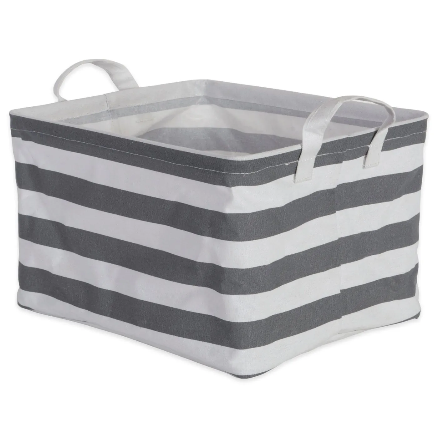 Dii CAMZ38346S Pe-coated Nesting Fabric Bin Set - Gray Stripes