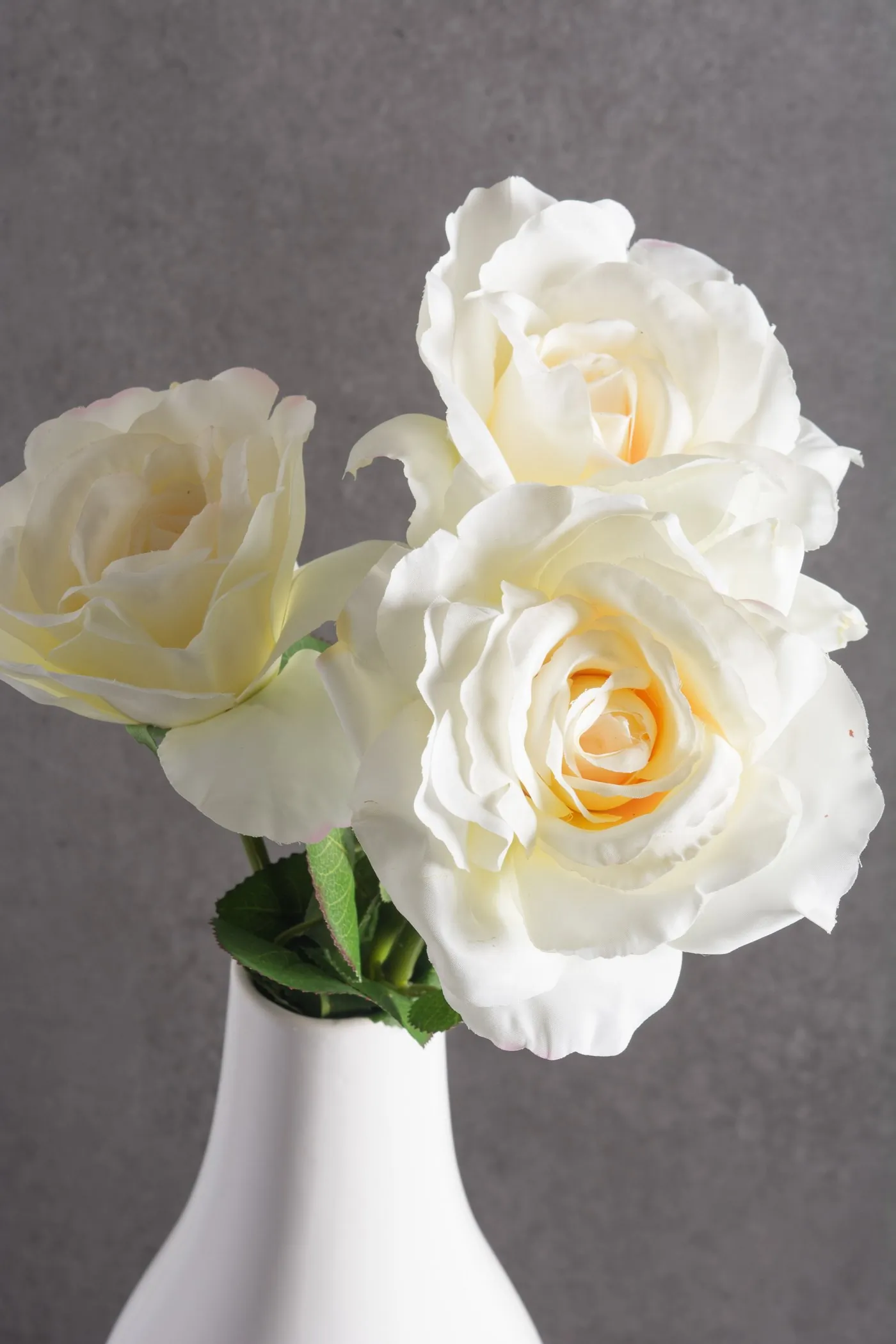 Dii CAMZ33644S Artificial Flowers - Set Of 6 Ivory Open Roses