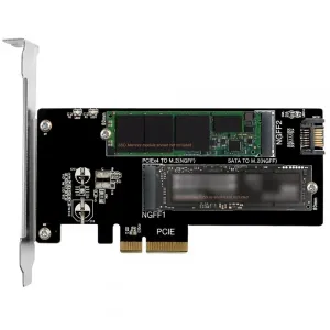 B+b UGT-M2PC200 M.2 Nvme + M.2 Sata Ssd Pcie X4 Adapter