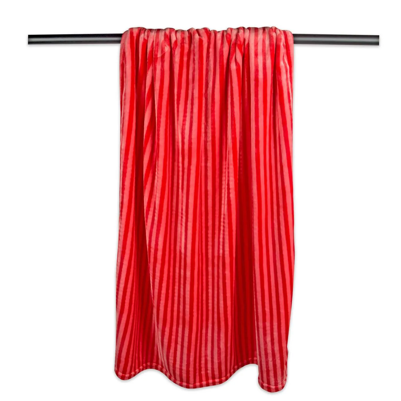 Dii CAMZ36115S Red Striped Fleece Throw Blanket - 50 X 60