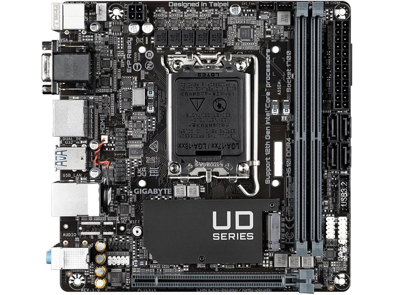 Gigabyte H610I DDR4 H610i Ddr4 - 1.0 - Motherboard - Mini Itx - Lga170