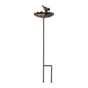 10016214 | Songbird Valley Rustic Cast Iron Leaf Bird Bath