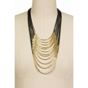 Saachiwholesale 608628 Multi Strand Waterfall Necklace (pack Of 1)