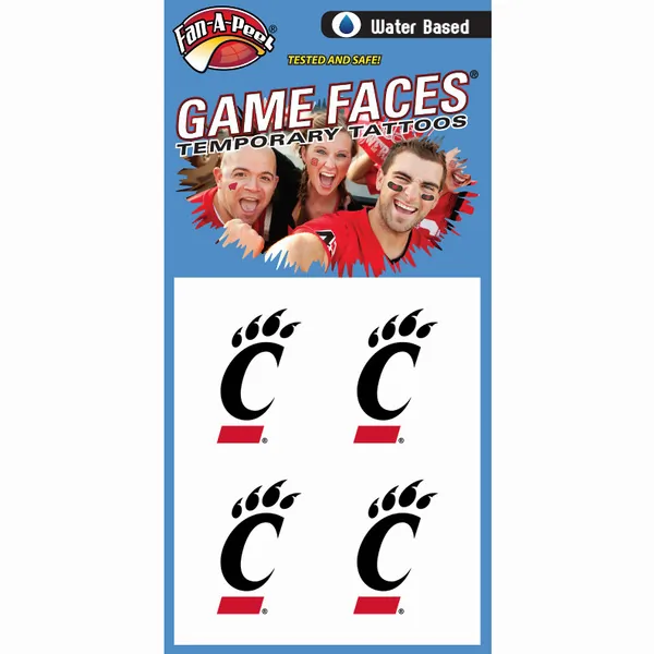 Innovative CF133R CINCINNATI Fan-a-peel  Gamesfaces Water Tattoos (pac