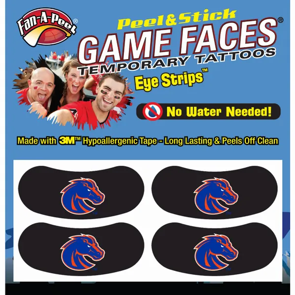 Innovative ES114 BOISE STATE Black Eye Strips Fan-a-peel  Gamesfaces (