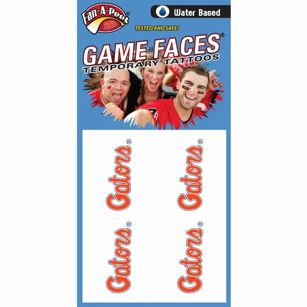 Innovative C14R FLORIDA Fan-a-peel  Gamesfaces Water Tattoos (pack Of 