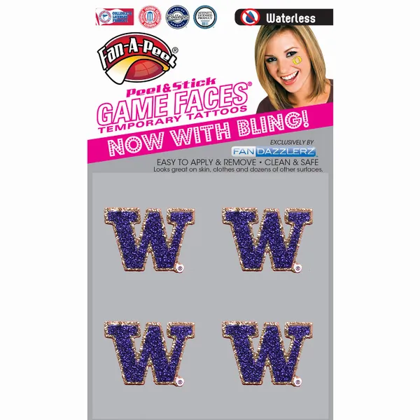 Innovative DZC78R WASHINGTON Waterless Peel  Stick Temporary Tattoos F