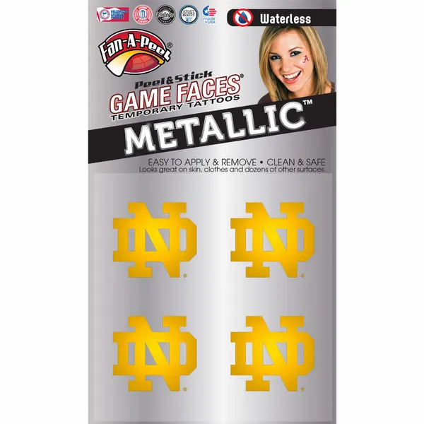 Innovative MTL59R NOTRE DAME Metallic Peel  Stick Fan-a-peel  Gamesfac