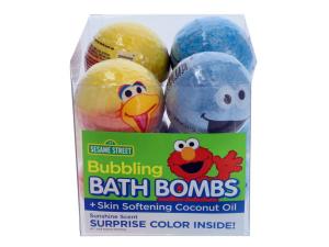 Bulk UU964 Sesame Street Bubbling Bath Bombs In Pdq Display