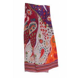 Saachiwholesale 118072 Multi Pattern Colorful Scarf (pack Of 1)