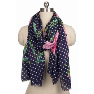 Saachiwholesale 132272 Marylin Mixed Print Scarf (pack Of 1)