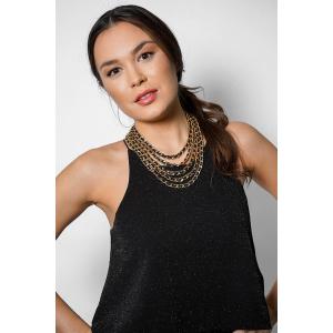 Saachiwholesale 606160 Leather Chain Necklace (pack Of 1)