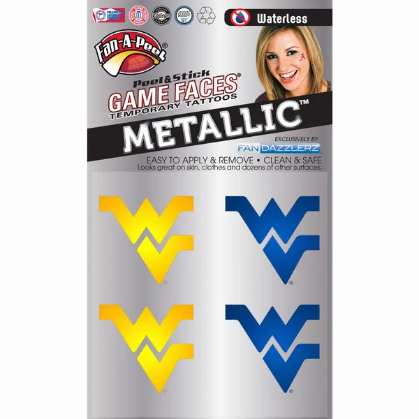 Innovative MTL79R WEST VIRGINIA Metallic Peel  Stick Fan-a-peel  Games