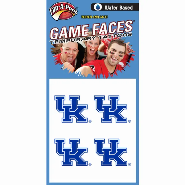 Innovative CF49R KENTUCKY Fan-a-peel  Gamesfaces Water Tattoos (pack O