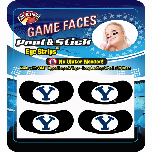 Innovative ES190R BRIGHAM YOUNG Black Eye Strips Fan-a-peel  Gamesface