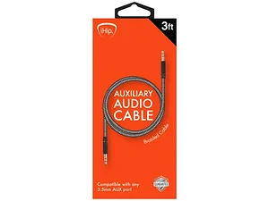 DA343 | Bulk Buys iHip 3-Foot Braided Aux Audio Cable for