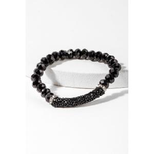 Saachiwholesale 609598 Luna Beaded Stretch Bracelet (pack Of 1)