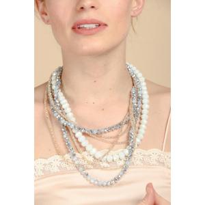 Saachiwholesale 609299 Lunar Beaded Collar Necklace (pack Of 1)