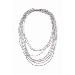 Saachiwholesale 609352 Long Multi Strand Crystal Necklace (pack Of 1)