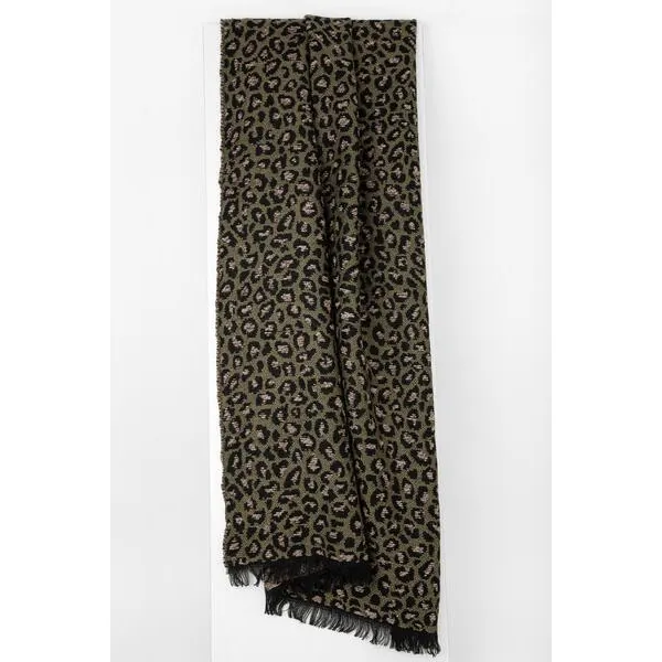 Saachiwholesale 153912 Leopard Wrap Reversible Scarf (pack Of 1)