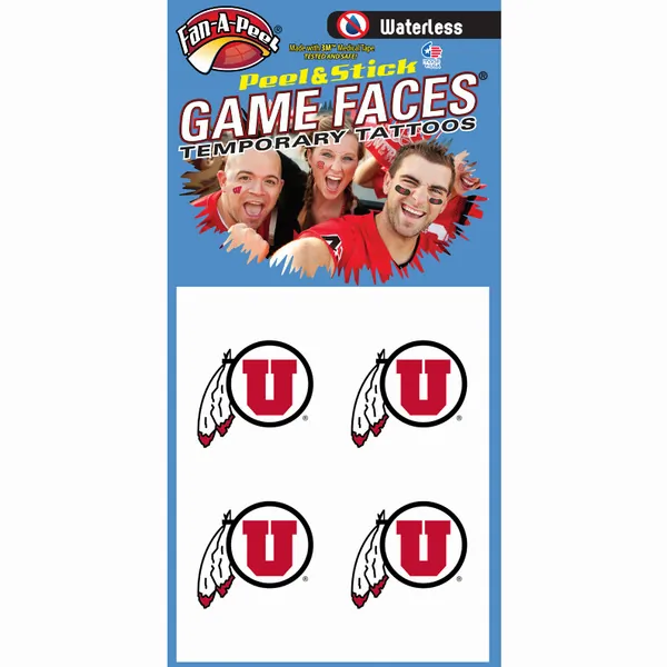 Innovative WCH102R UTAH Waterless Peel  Stick Temporary Tattoos Fan-a-