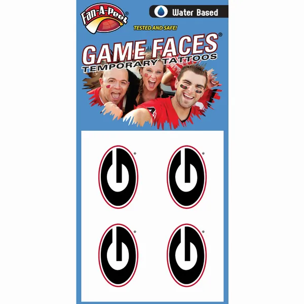 Innovative CB15R GEORGIA Fan-a-peel  Gamesfaces Water Tattoos (pack Of